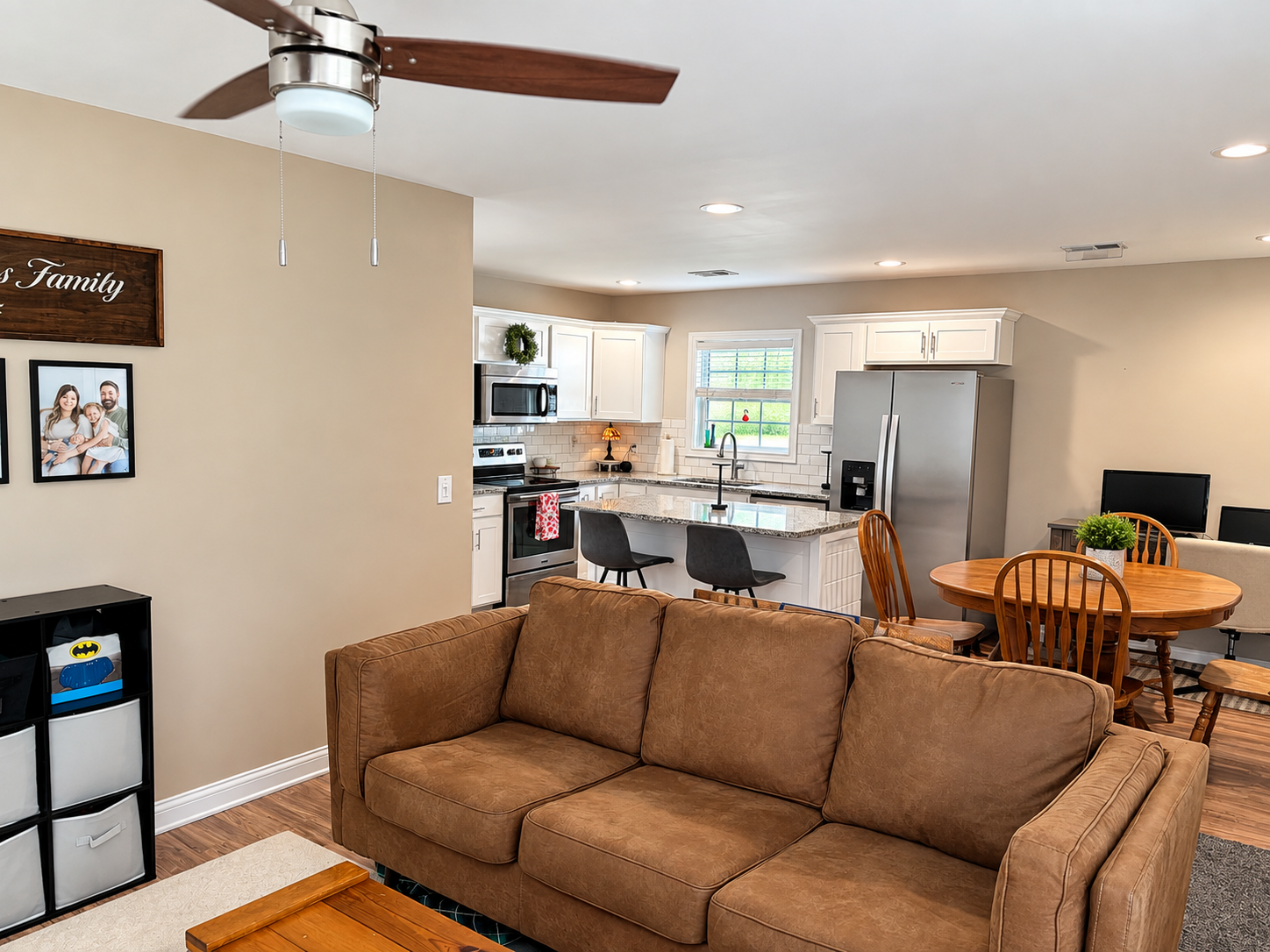 1016 Race Street living room and kitchen interior